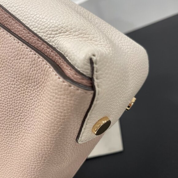 Michael Kors Mercer Small Tri-Color Pebbled Leather Belted Satchel (JB1135) - Picture 5 of 14